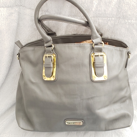 Steve Madden Gray Leather Purse - Picture 1 of 8